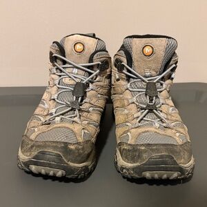 Merrell Lace-Up Brown and Gray Hiking Boots